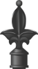 beechwood metal fence caps fleur de lis